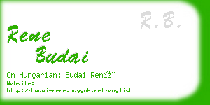 rene budai business card